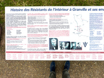 Plaque explicative sur l'histoire des résistants de l'intérieu