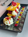 Rasberry Mille-Feuilles. restaurant Chez Huguette, Bastia, Corsi