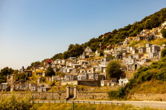Cimetière corse d'influence italienne. Sartène, Corse, France