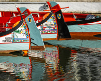 Détail d'un moliceiro. C'est un type de bateau à un mât tradi