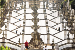 Section des marches menant au sanctuaire Bom Jesus do Monte prè