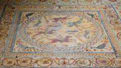 Plancher de mosaïque dans l'ancienne ville romaine de Conimbrig