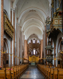 Nef de la cathédrale de Roskilde au Danemark.