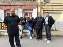 L'équipe du restaurant Le Clos Lupin et son chef Cyrille Huglin