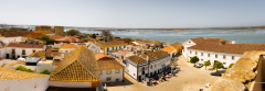 Vue panoramique de Faro à partir du toit de la cathédrale.