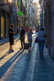 Rue de Florence au coucher de soleil