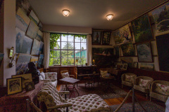 Salon de la maison de Claude Monet à Giverny, Eure, France.