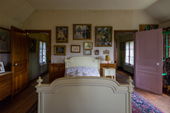 Chambre de Claude Monet dans sa maison de Giverny, Eure, France.