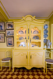 Salle à dîner de la maison de Claude Monet à Giverny, Eure, F