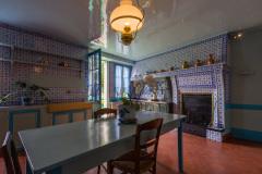 Cuisine de la maison de Claude Monet à Giverny, Eure, France.