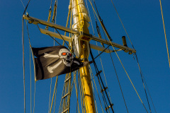 Pirate flag on a Nova-Scotia schooner